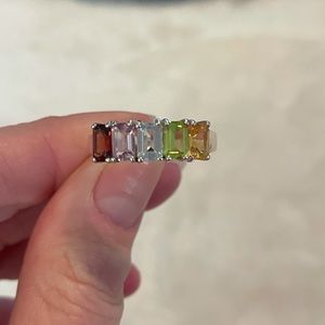 Vintage sterling silver gemstone ring